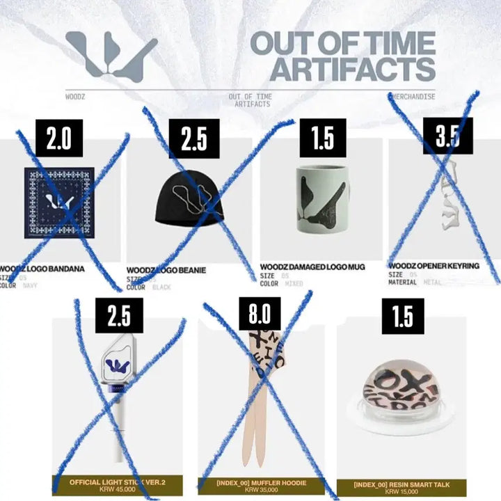 [BUNJANG] WOODZ Concert MD Beanie, Scarf Hoodie, Keyring / WOODZ 우즈 콘서트 엠디 굿즈 응원봉 비니 머플러 후디 키링