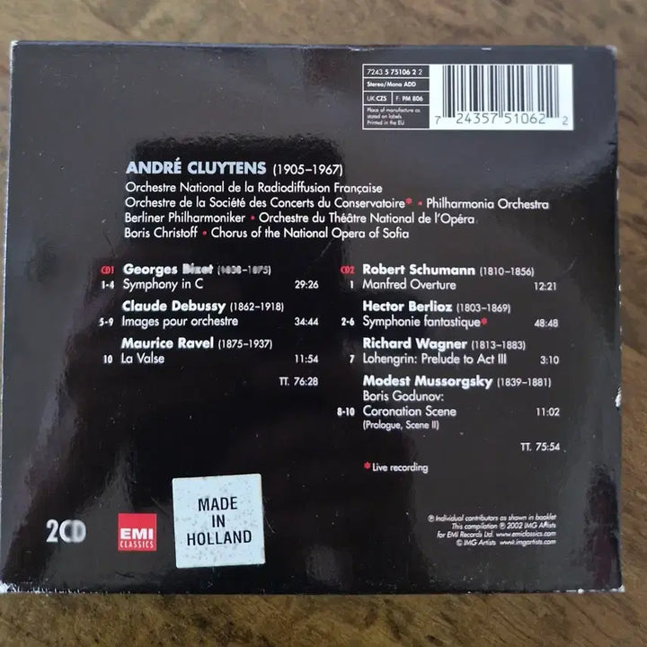 [BUNJANG] André Cluytens 2CD Rare Unreleased Tracks / CD 앙드레 클뤼탕스 2CD(희귀 미발매 음원 포함)