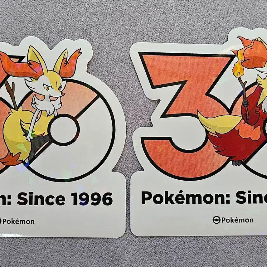 [BUNJANG] Pokemon 30th Anniversary Sticker Set: Ternes and Mofoxy / 포켓몬스터 30주년 스티커 테르나 마폭시