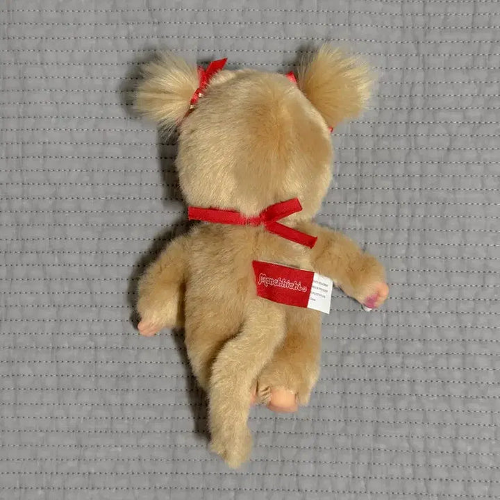 [BUNJANG] Monchhichi Gold Blonde Pigtails Girl Doll (S) / 몬치치 골드 양갈래 여아 S