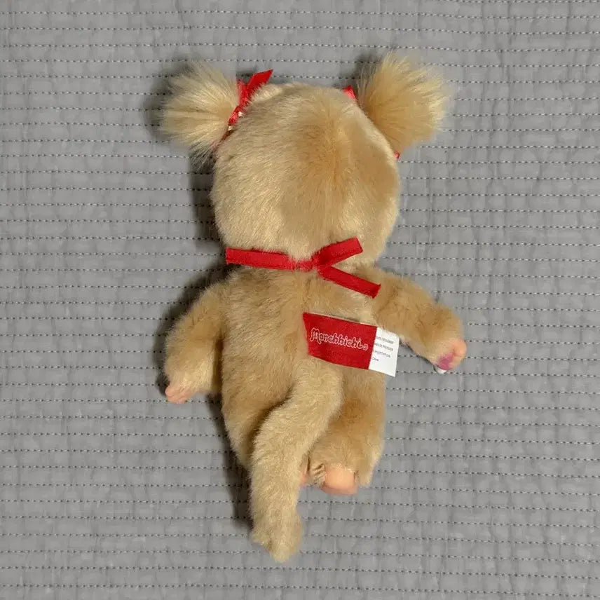 [BUNJANG] Monchhichi Gold Blonde Pigtails Girl Doll (S) / 몬치치 골드 양갈래 여아 S