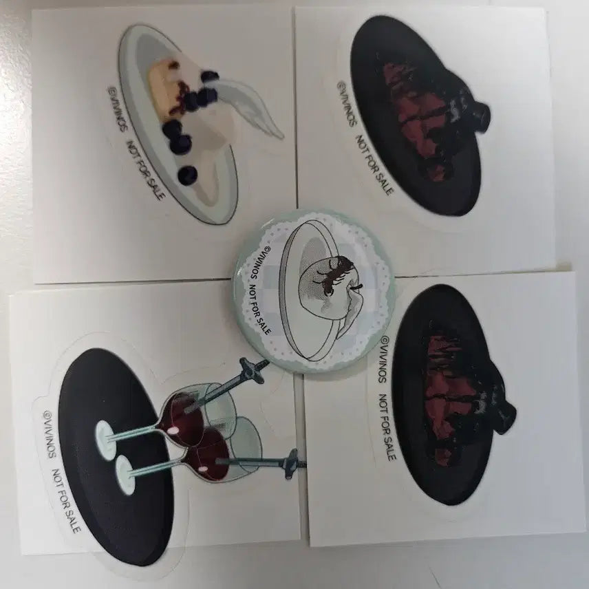 [BUNJANG] A-STAGE AAD Special Edition Sticker &amp; Can Badge Set (Evan, Till, Hyun-A, Luca) / 에이스테 aad 특전 스티커 캔뱃지 이반 틸 현아 루카