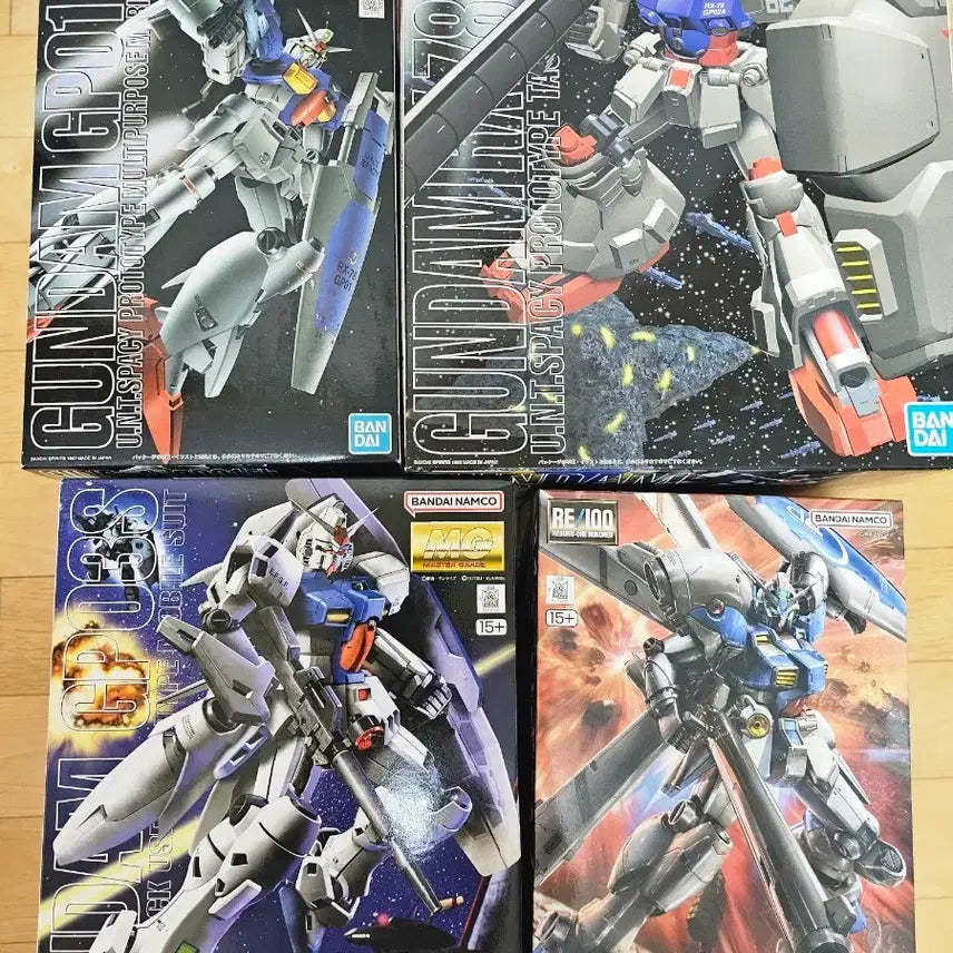 [BUNJANG] Bandai MG RE/100 GP01 &amp; GP04 Gundam Model Kit Bundle Set / MG GP01.02.03 RE/100 GP04 일괄 판매합니다