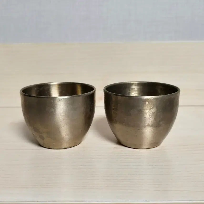 [BUNJANG] Vintage Brass Cups Set of 2 / 빈티지 놋잔 2개 세트