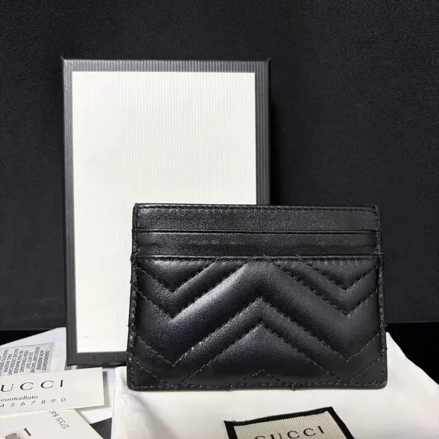 [BUNJANG] Gucci Marmont Card Holder Black / [정품,풀구성] 구찌 마몽 카드지갑