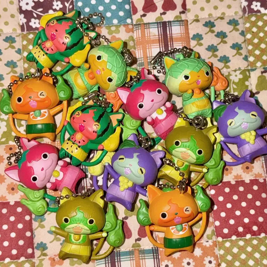 [BUNJANG] Yo-kai Watch Jibanyan Fruitynyan Gacha Set / 요괴워치 지바냥 후르츠냥 가챠