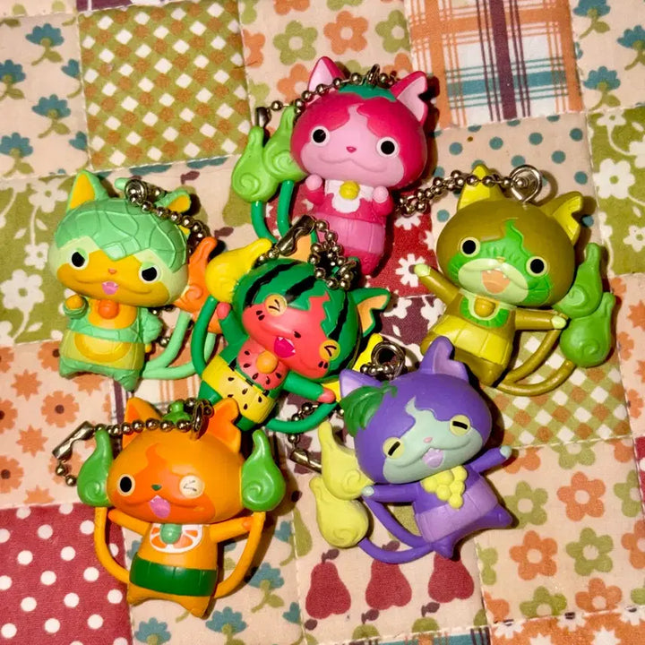 [BUNJANG] Yo-kai Watch Jibanyan Fruitynyan Gacha Set / 요괴워치 지바냥 후르츠냥 가챠