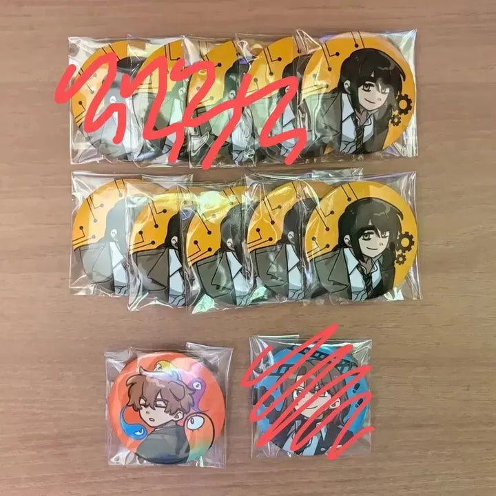 [BUNJANG]  잠뜰 픽셀리 미스터리 수사반 Pin Badge (Duck Gae, Gak Byul) / 잠뜰 픽셀리 미스터리 수사반 캔뱃지 덕개, 각별