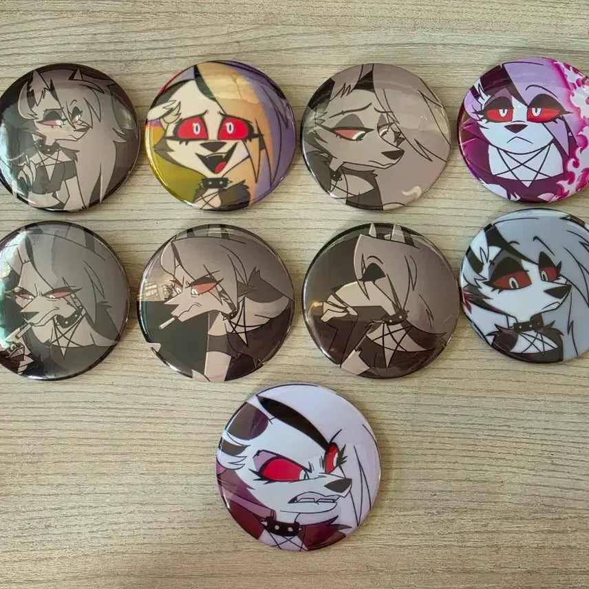 [BUNJANG] Helluva Boss Luna Can Badge Bundle Set (9 pcs) / 헬루바보스 루나 캔뱃지 9개 일괄