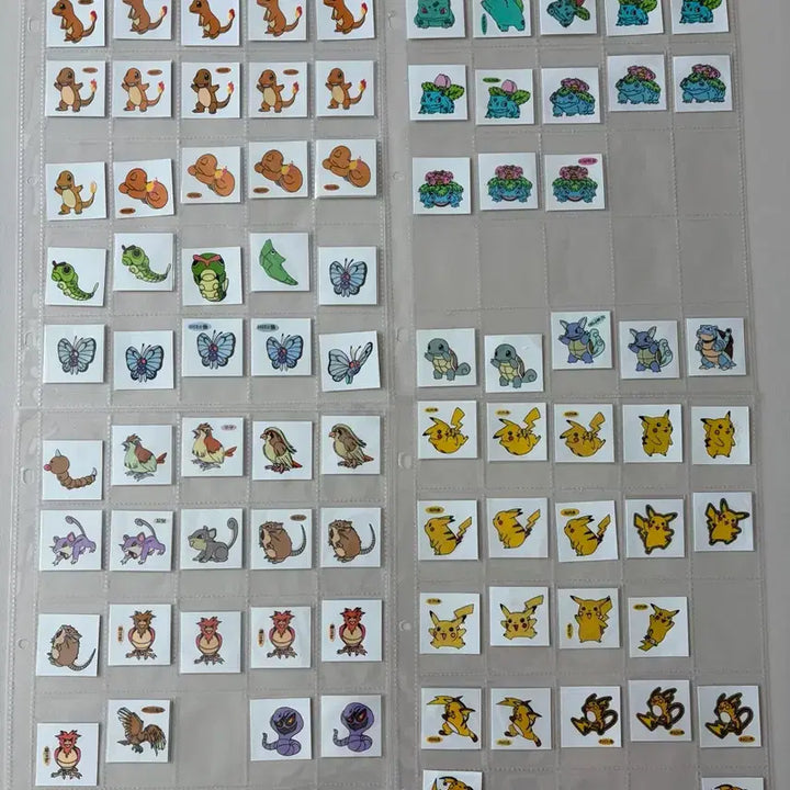 [BUNJANG] Pokemon Ddakji Stickers (Tteumboseal) - Old Version, 1999 Shiny / 포켓몬 띠부씰 구버전 뗀씰 99년도 샤니 띠부