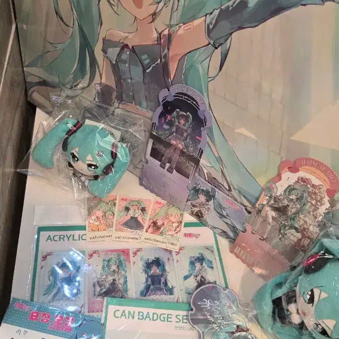 [BUNJANG] Hatsune Miku Appreciation Festival Diorama Plush, Can Badge, Photocard, Special Benefit Set / 미쿠감사제 디오라마 인형 캔뱃지 포카 특전