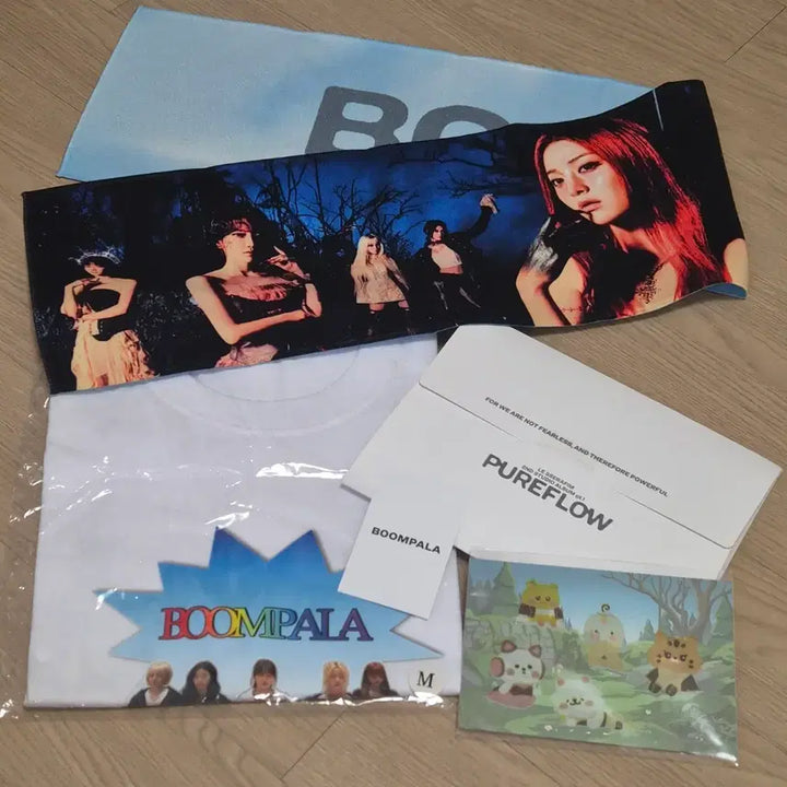[BUNJANG] LE SSERAFIM "Perfect Night" Fankit Event Goods Bundle Set / 르세라핌 붐팔라 공방 사녹 역조공 슬로건 티셔츠 핌즈클럽 스티커 세트