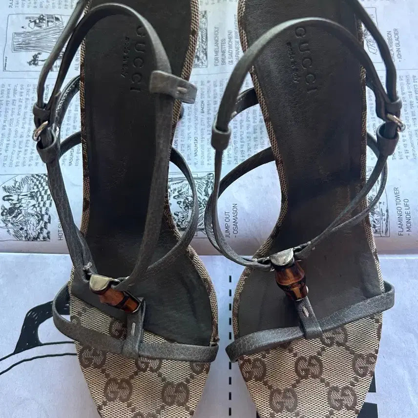 [BUNJANG] Gucci Bamboo Strap Sandals (Size 38) / 정품*구찌 뱀부 스트랩 샌들 38