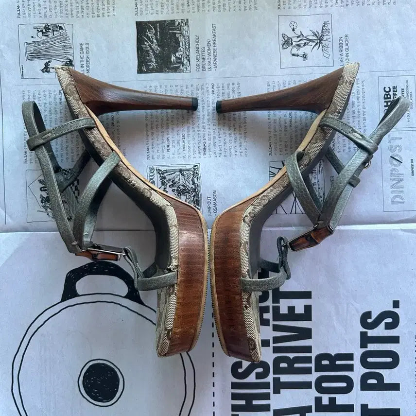 [BUNJANG] Gucci Bamboo Strap Sandals (Size 38) / 정품*구찌 뱀부 스트랩 샌들 38
