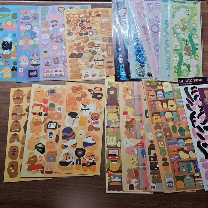 [BUNJANG] Bear and Quokka Planner Stickers Bundle Set / (일괄 처분 정리) 다꾸 판스티커 스꾸 폴꾸 정리 곰돌이 쿼카 유르