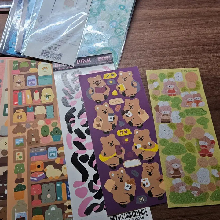 [BUNJANG] Bear and Quokka Planner Stickers Bundle Set / (일괄 처분 정리) 다꾸 판스티커 스꾸 폴꾸 정리 곰돌이 쿼카 유르