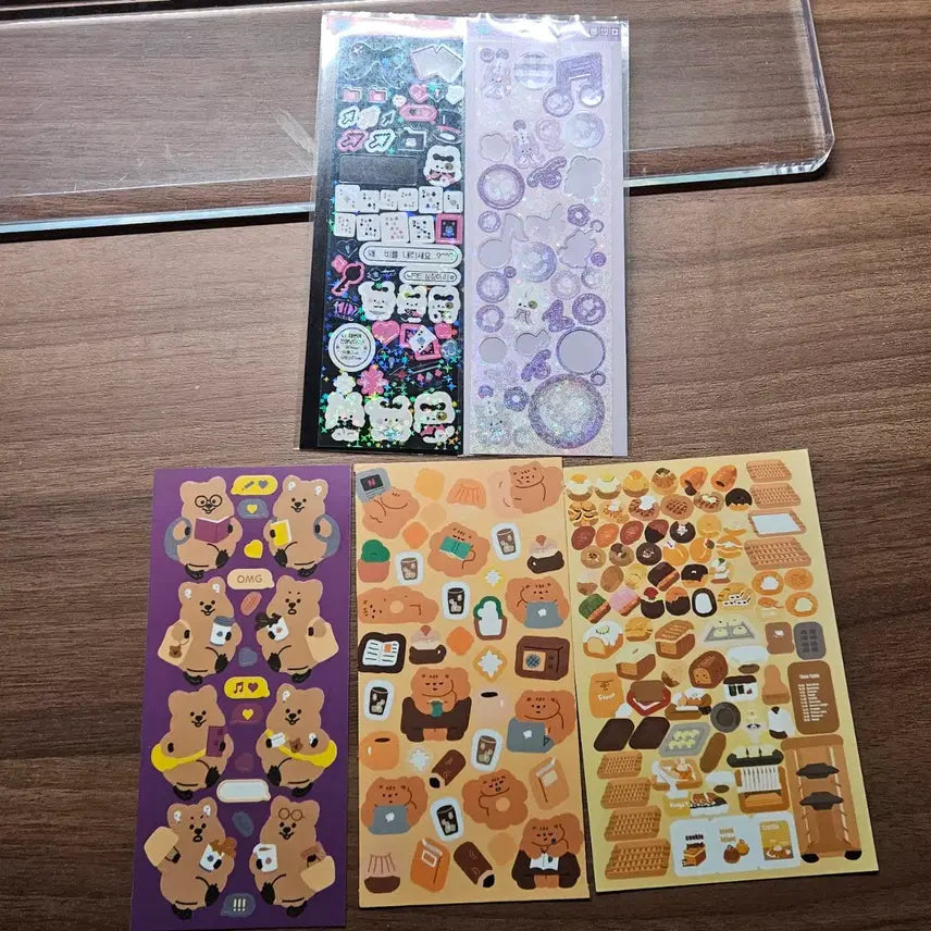 [BUNJANG] Bear and Quokka Planner Stickers Bundle Set / (일괄 처분 정리) 다꾸 판스티커 스꾸 폴꾸 정리 곰돌이 쿼카 유르
