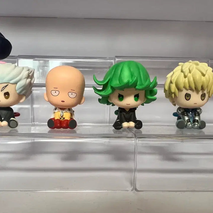 [BUNJANG] One-Punch Man Wind-up Gacha Figure Set (4 Types) / 원펀맨 태엽 가챠 피규어 4종 풀세트 일괄 판매 사이타마