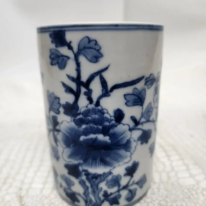 [BUNJANG] Chinese Blue and White Porcelain Brush Holder / 청화백자 중국도자기 필통 서예도구 붓통