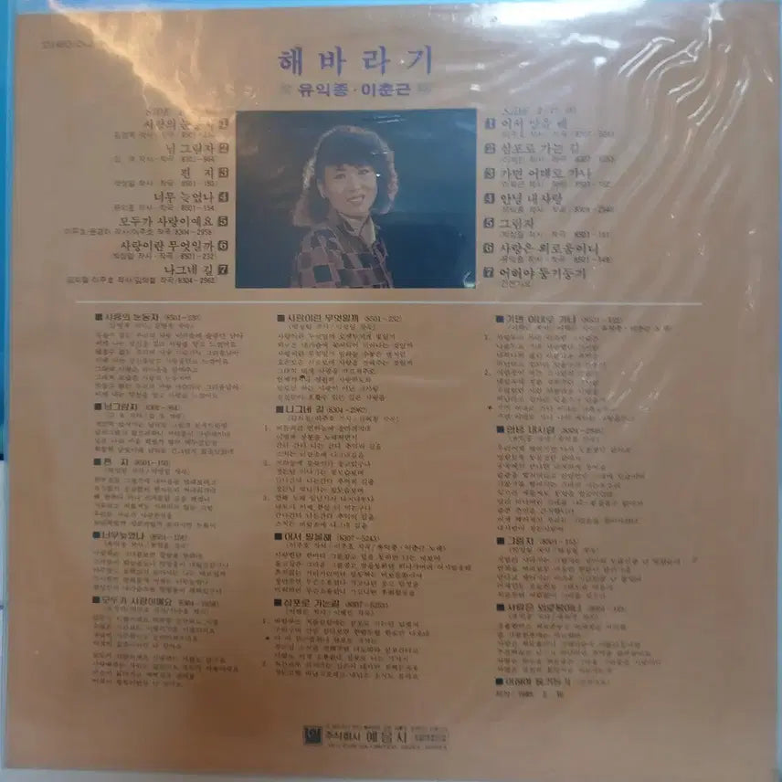 [BUNJANG] Yoo Ik-jong &amp; Lee Chun-geun "Sunflower" LP (1985, Early Pressing) Sealed / 유익종 이춘근 해바라기LP  85년초반  미개봉
