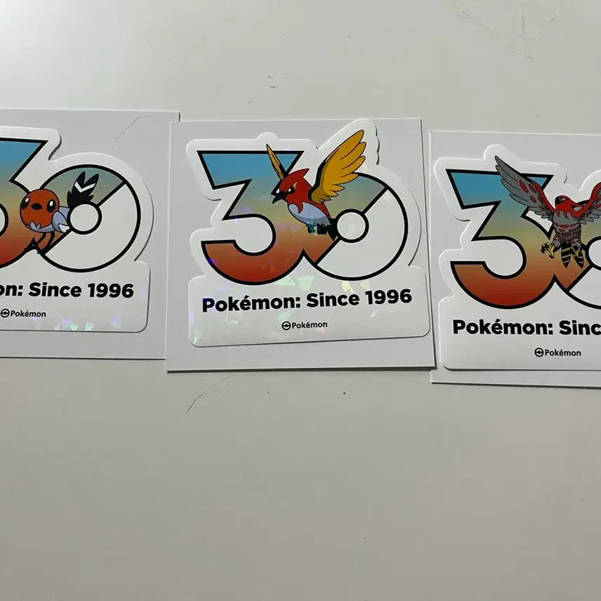 [BUNJANG] Pokemon 30th Anniversary Sticker Set - Torchic, Combusken, Blaziken / 포켓몬 30주년 스티커 화살꼬빈+불화살빈+파이어로