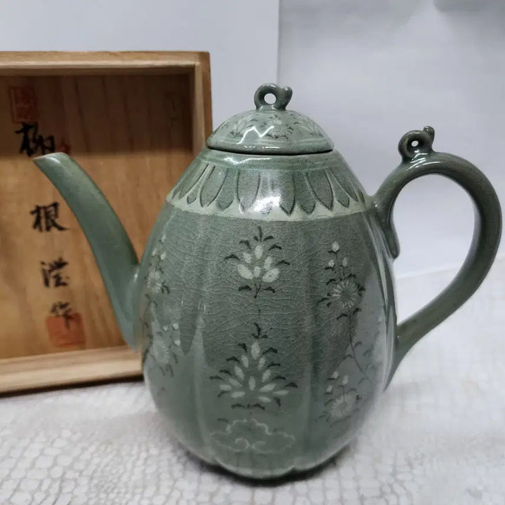 [BUNJANG] Haegang Yu Geun-hyung Celadon Teapot / 해강 유근형 청자 주전자 도자기 주자