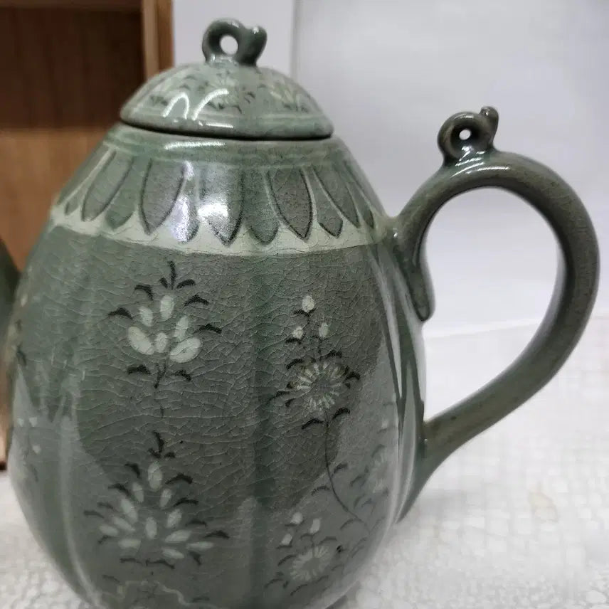 [BUNJANG] Haegang Yu Geun-hyung Celadon Teapot / 해강 유근형 청자 주전자 도자기 주자