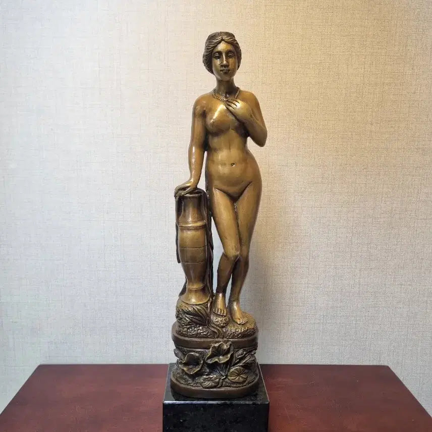 [BUNJANG] Bronze Classical Greek Woman Sculpture - 44cm / [동 브론즈]  고전 그리스 여인 동 조각상 - 44cm