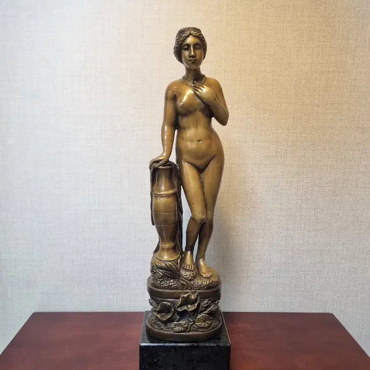 [BUNJANG] Bronze Classical Greek Woman Sculpture - 44cm / [동 브론즈]  고전 그리스 여인 동 조각상 - 44cm