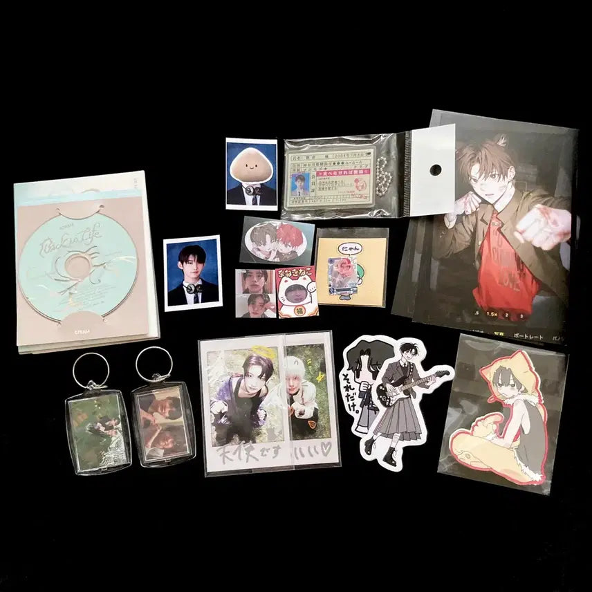 [BUNJANG] ENHYPEN Jay &amp; Ni-ki Student ID Card Keychain Set / 앤팀 죠 회원증 키링 학생증 유마 하루아 포카 조각스티커 엽서 생카 럭드