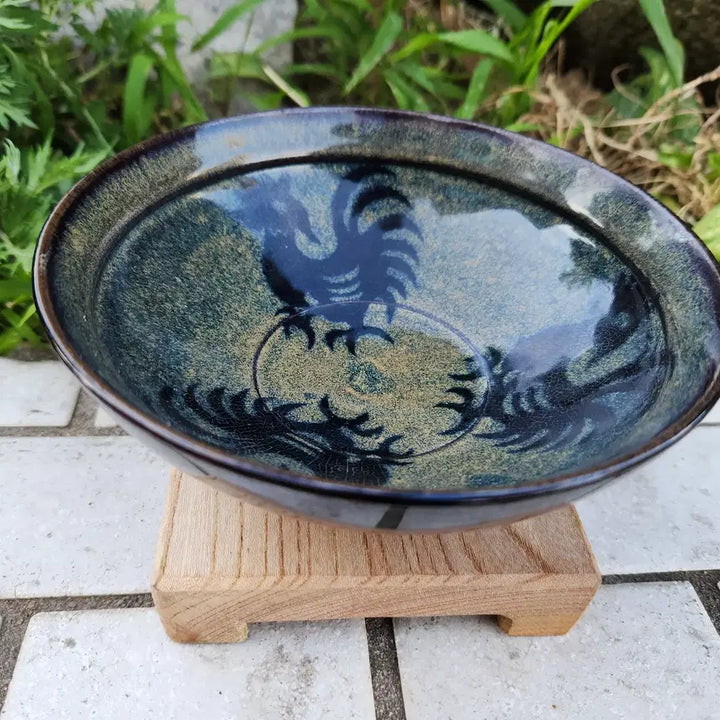 [BUNJANG] Gilju Yo Celadon Tea Bowl with Rooster Design / 길주요 다완입니다.수탉 문양
