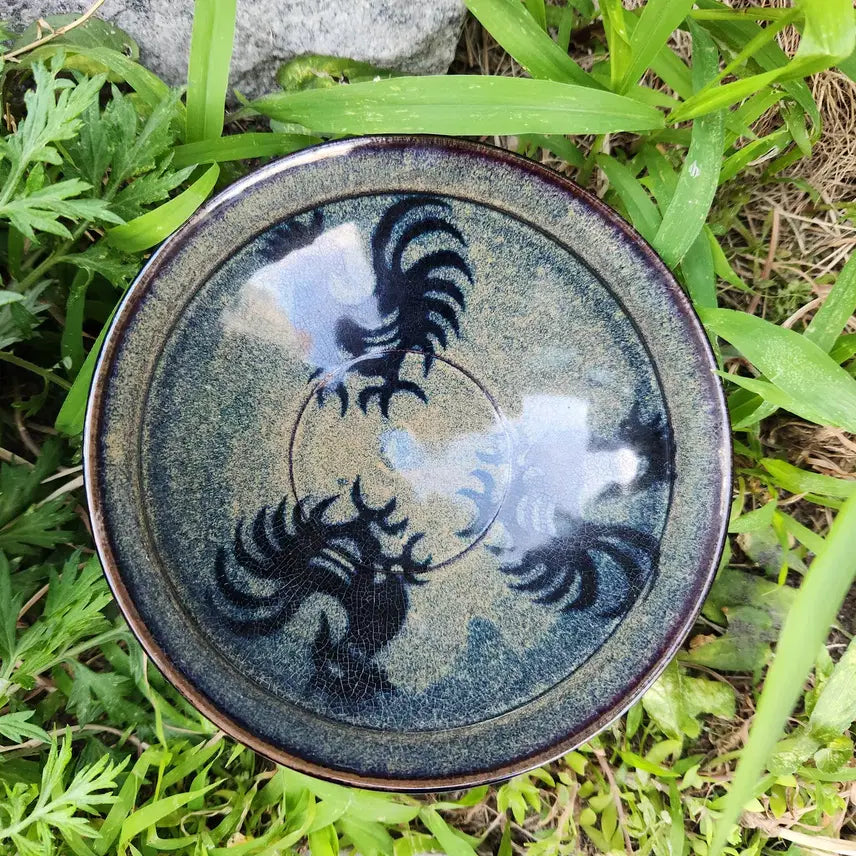 [BUNJANG] Gilju Yo Celadon Tea Bowl with Rooster Design / 길주요 다완입니다.수탉 문양