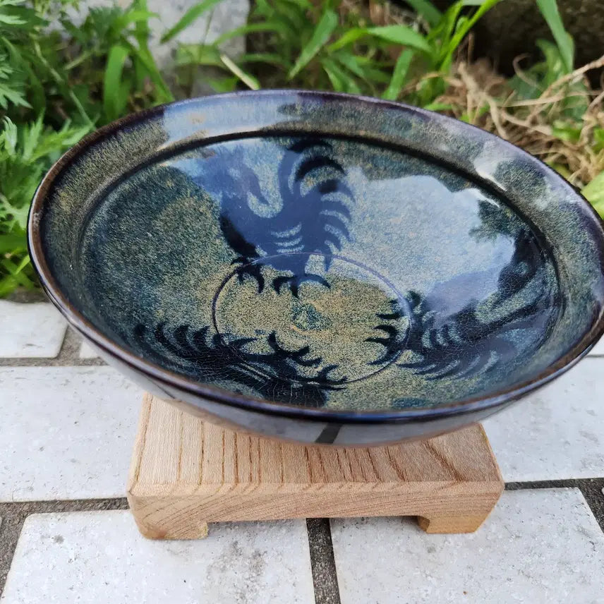 [BUNJANG] Giljuyo Celadon Tea Bowl with Rooster Motif / 길주요 다완입니다.수탉 문양