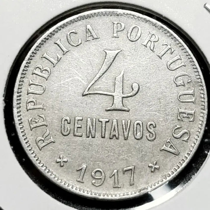 [BUNJANG] 1917 Portugal 4 Centavos Foreign Coin / 포르투칼 1917년 4센타보스.외국주화 주화 화폐 동전