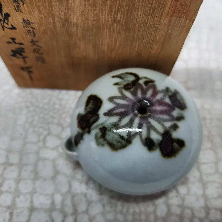 [BUNJANG] Doam Ji Soon-tak White Porcelain Inkstone / 도암 지순탁 철화 백자 도자기 연적