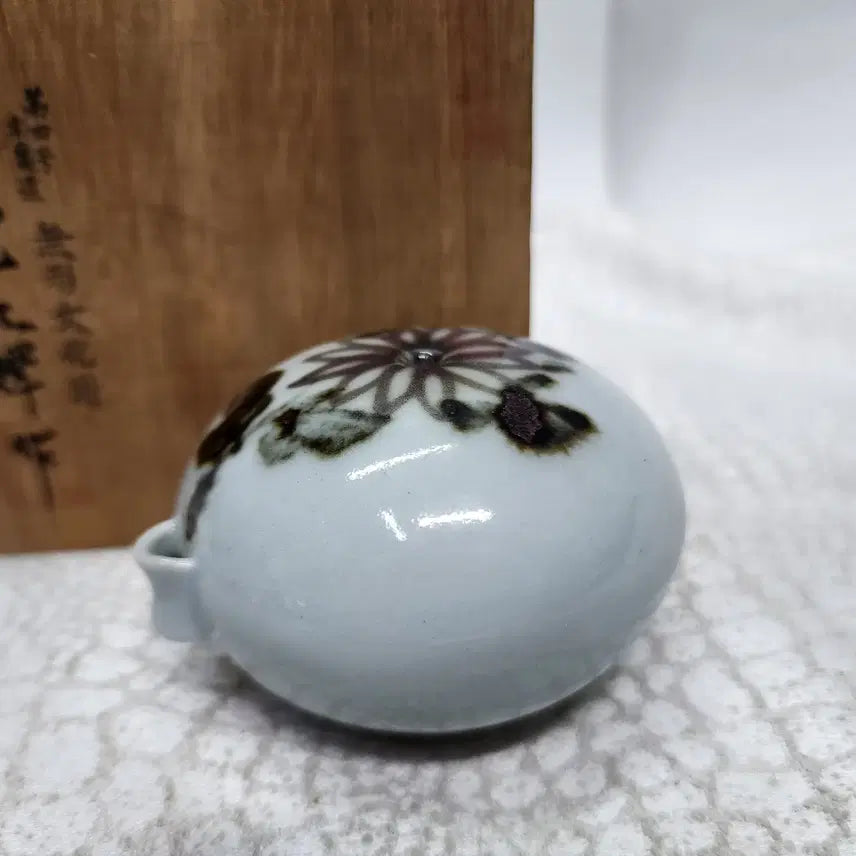 [BUNJANG] Doam Ji Soon-tak White Porcelain Inkstone / 도암 지순탁 철화 백자 도자기 연적