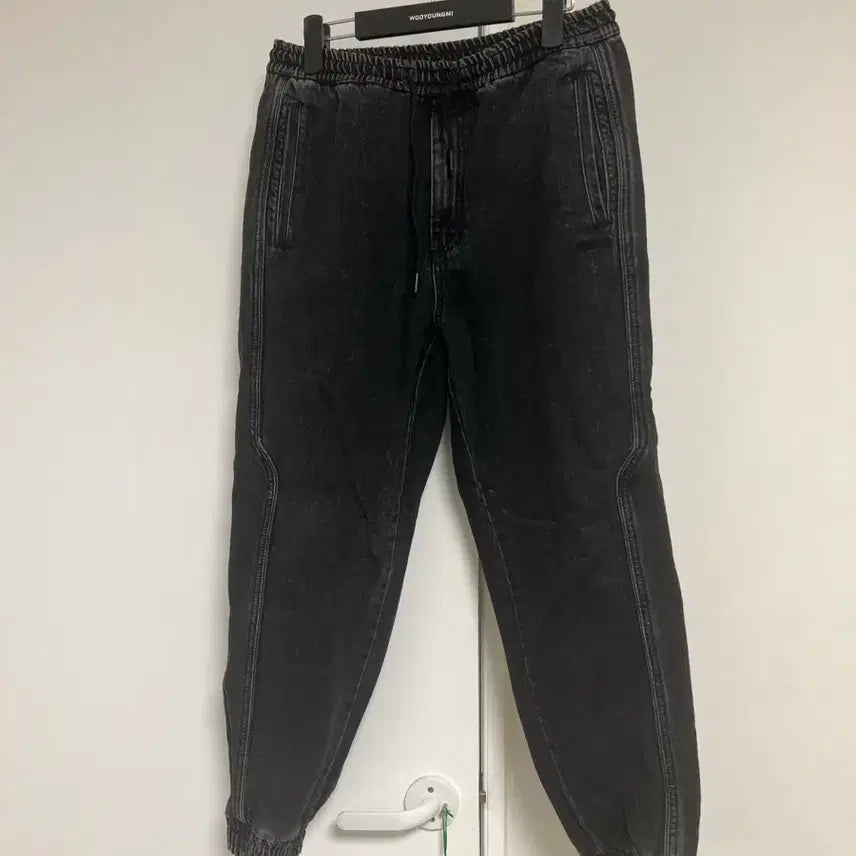 [SOLD OUT] 준지 유아인 블랙 데님 조거 팬츠 (46사이즈)