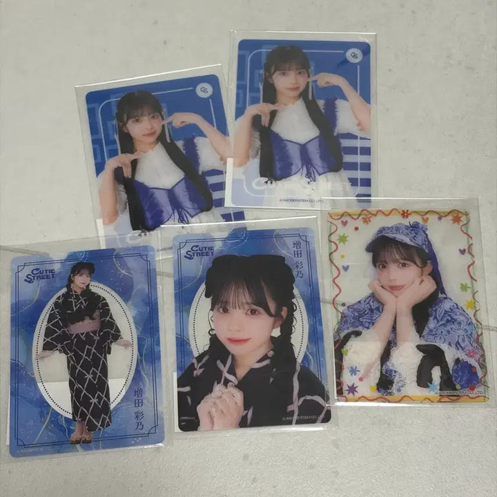 [BUNJANG] Cute Street Ayano Masuda Clear Card Bundle Set (5 pcs) / 큐티스트리트 마스다 아야노 스키쿠지 클리어카드 5장 일괄