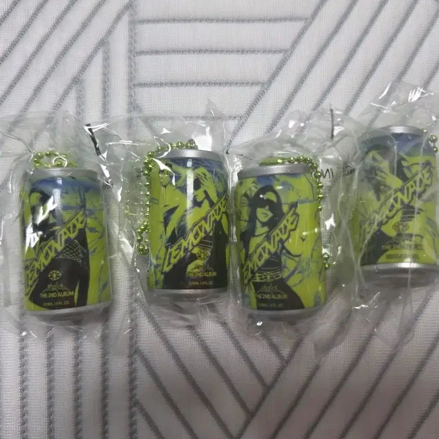[BUNJANG] Aespa Lemonade Can Keychain Set (4 Pieces) / 에스파 레모네이드 캔 키링 4개 세트