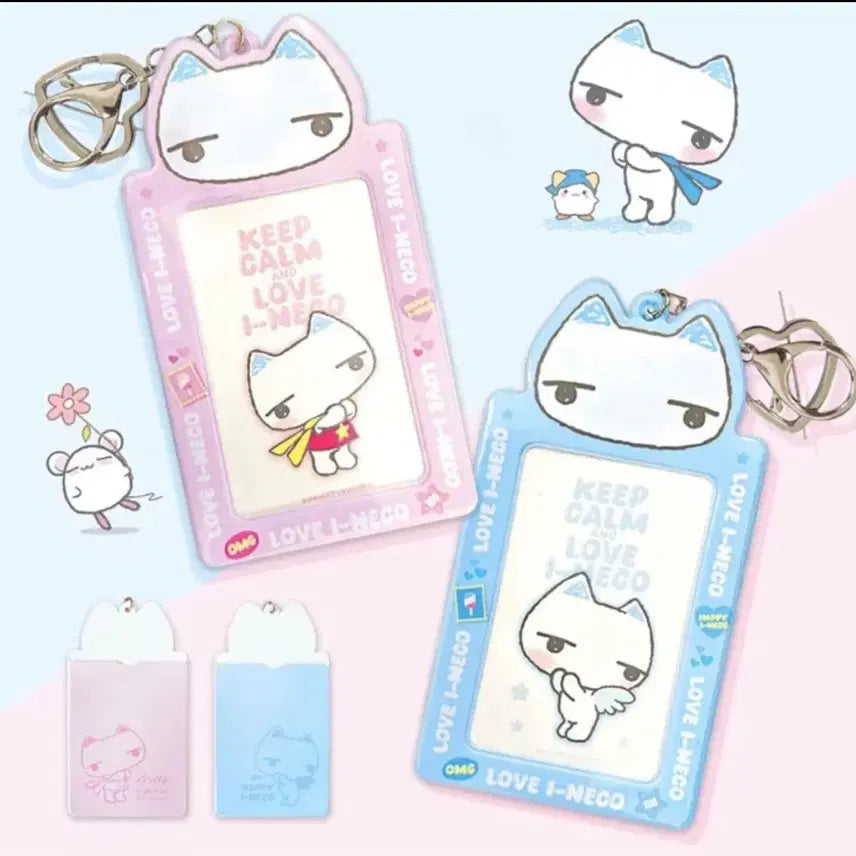 [BUNJANG] Aineko Photocard Holder Sky Blue / 아이네코 포카 홀더 하늘색