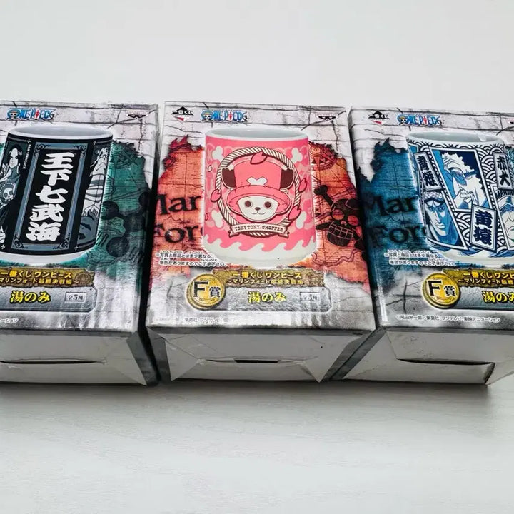 [BUNJANG] One Piece Uniform Ver. F Prize Ceramic Cup Set / 새상품 일괄) 원피스 제복 F상 도자기 컵 세트
