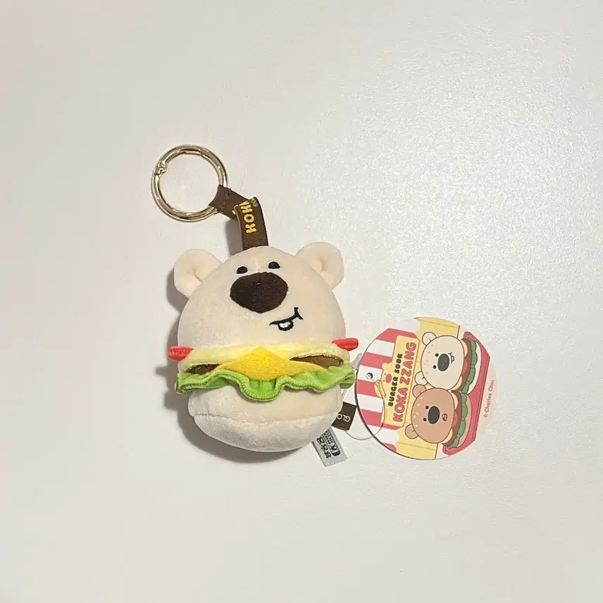 [BUNJANG] CokerJjang Burger Ssook Quokka Doll Keychain / 코커짱 버거쏘옥 햄버거 쿼카 인형 키링