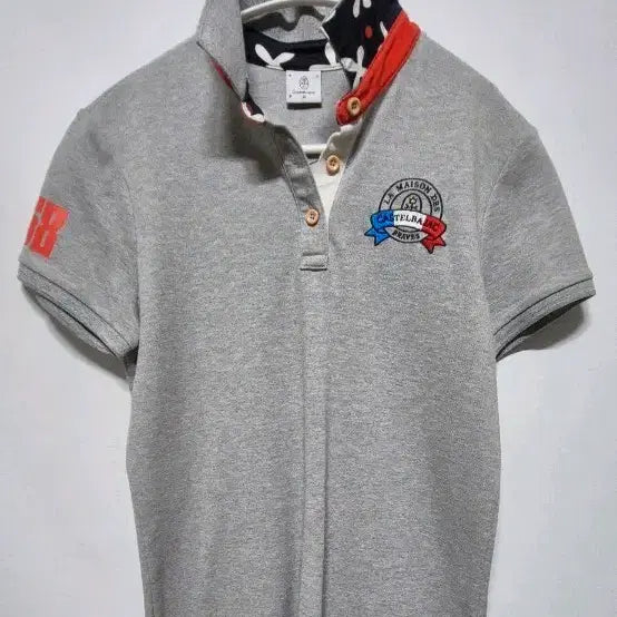 [BUNJANG] Castelbajac Golf Wear Short Sleeve Polo Shirt Grey / 까스텔바작 골프웨어 카라 반팔 티셔츠 그레이 90