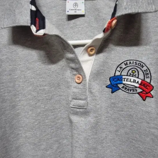 [BUNJANG] Castelbajac Golf Wear Short Sleeve Polo Shirt Grey / 까스텔바작 골프웨어 카라 반팔 티셔츠 그레이 90
