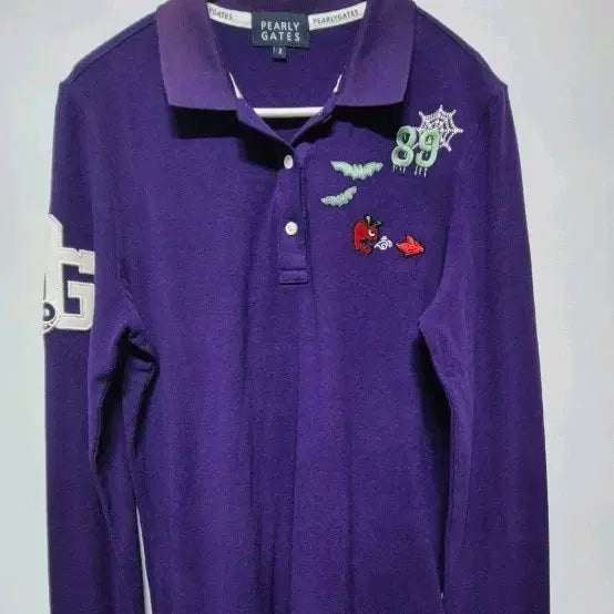 [BUNJANG] Pari Gates Purple Long Sleeve Polo Shirt Size 95 / 파리게이츠 퍼플 긴팔 카라티 95