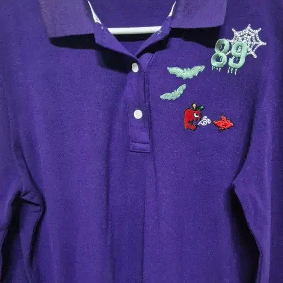 [BUNJANG] Pari Gates Purple Long Sleeve Polo Shirt Size 95 / 파리게이츠 퍼플 긴팔 카라티 95