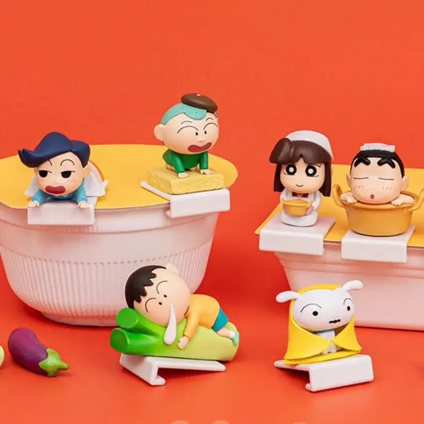 [BUNJANG] Crayon Shin-chan Ramen Stopper Desktop Figure (Cheolsu/Suji) / (초신상)짱구 철수/수지 라면스토퍼 데스크탑 피규어
