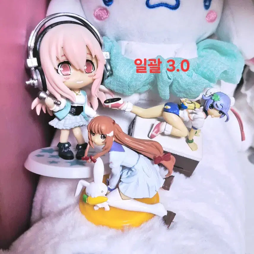 [BUNJANG] Super Sonic Ichiban Kuji Kyun Chara, Popotan Mii &amp; Mai Figures / 슈퍼소니코이치방쿠지 큥캬라피규어 포포탄 미이,마이 피규어 고전미소녀피규어