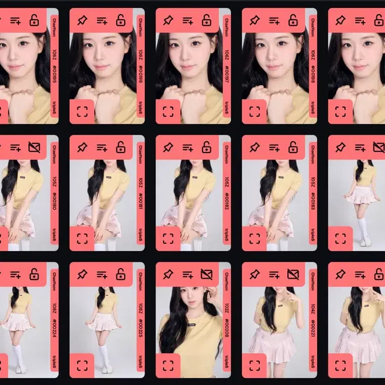 [BUNJANG] tripleS Kim Chaeyeon Cream Grid Set / 트리플에스 김채연 크림 그리드 세트