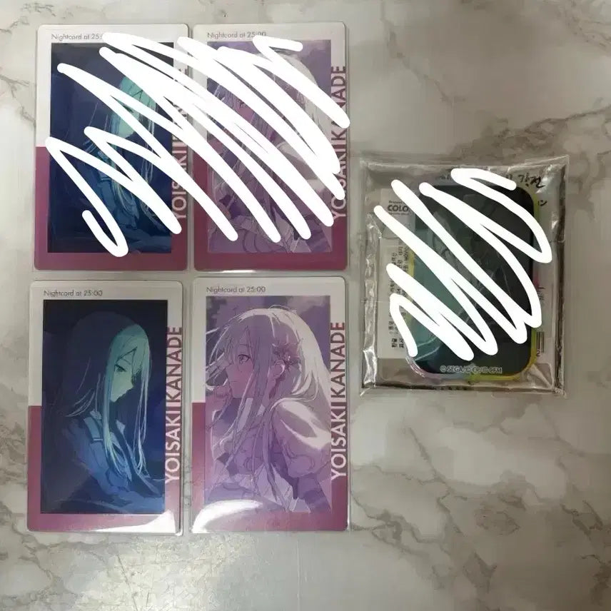 [BUNJANG] Project Sekai Yoasaki Kanade Yowa Iku Pix DNA Square Can Badge Bundle Set / 프세카 요이사키 카나데 여화 이픽 일괄 판매